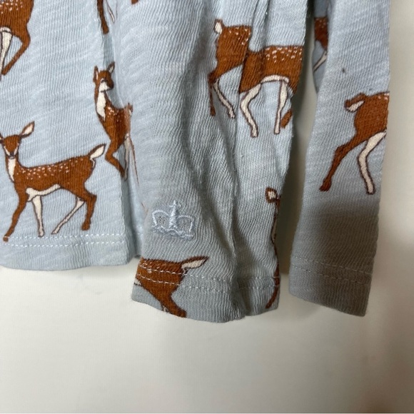 Paula Cahen D'Anvers Blue Dear print 100% cotton long sleeve unisex top sz 8 - Picture 3 of 5